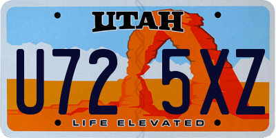 UT license plate U725XZ