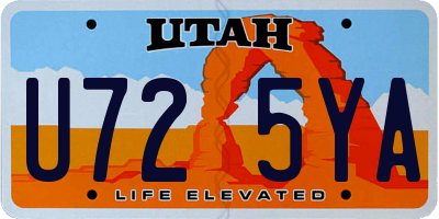 UT license plate U725YA