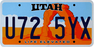 UT license plate U725YX