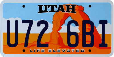UT license plate U726BI