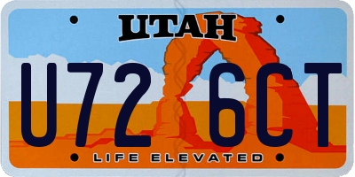 UT license plate U726CT
