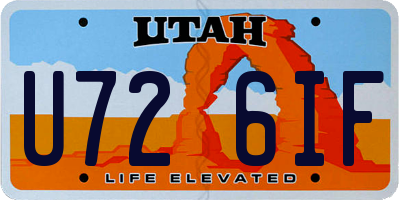 UT license plate U726IF