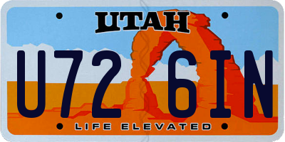 UT license plate U726IN