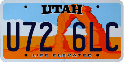 UT license plate U726LC