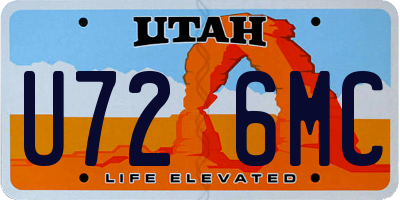 UT license plate U726MC