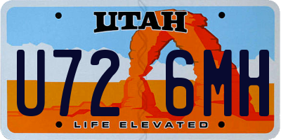 UT license plate U726MH