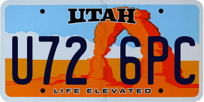 UT license plate U726PC