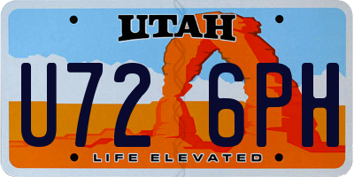 UT license plate U726PH