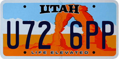 UT license plate U726PP