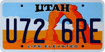 UT license plate U726RE