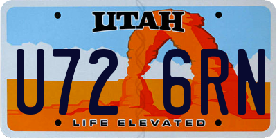UT license plate U726RN