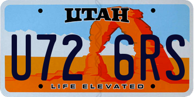 UT license plate U726RS