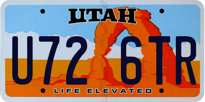 UT license plate U726TR