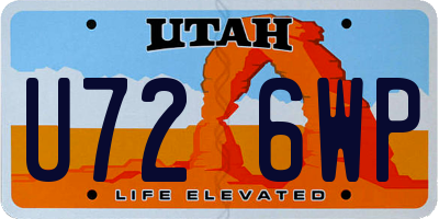 UT license plate U726WP
