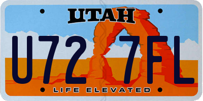 UT license plate U727FL