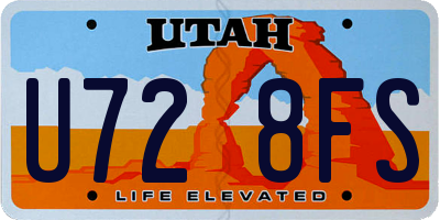 UT license plate U728FS
