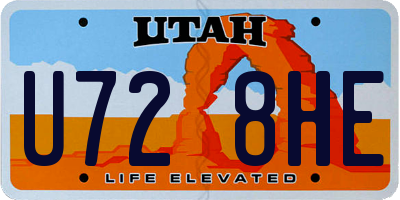 UT license plate U728HE