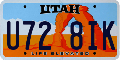 UT license plate U728IK