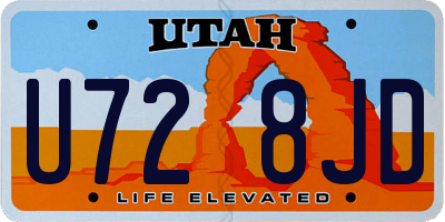 UT license plate U728JD