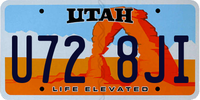 UT license plate U728JI