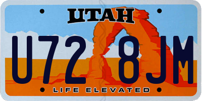 UT license plate U728JM