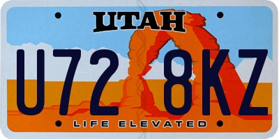 UT license plate U728KZ