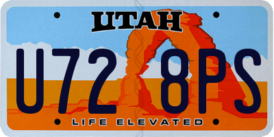 UT license plate U728PS