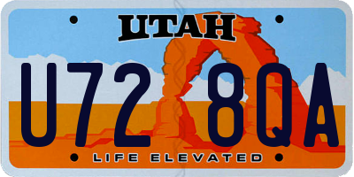 UT license plate U728QA