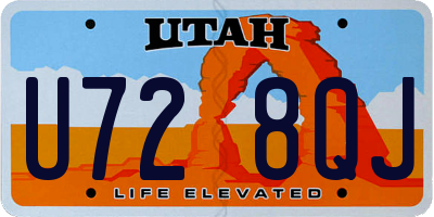 UT license plate U728QJ