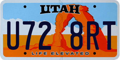 UT license plate U728RT