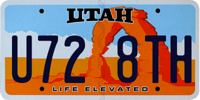 UT license plate U728TH