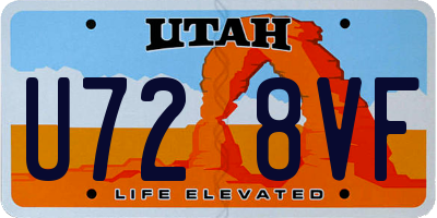 UT license plate U728VF