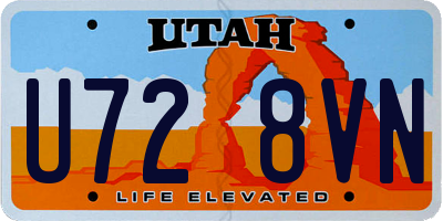 UT license plate U728VN
