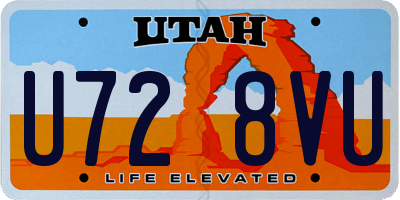 UT license plate U728VU