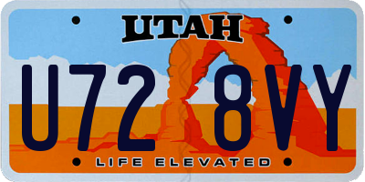 UT license plate U728VY