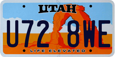 UT license plate U728WE