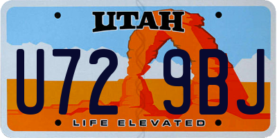 UT license plate U729BJ