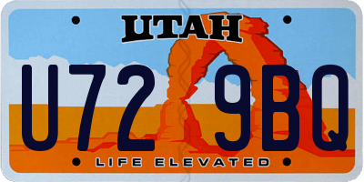 UT license plate U729BQ