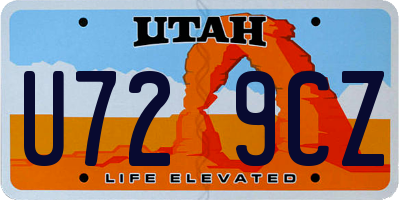 UT license plate U729CZ