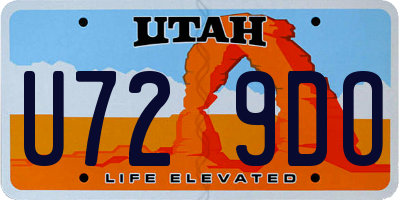 UT license plate U729DO