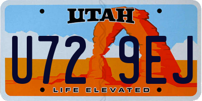 UT license plate U729EJ