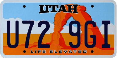 UT license plate U729GI