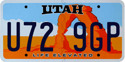 UT license plate U729GP
