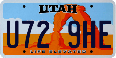 UT license plate U729HE