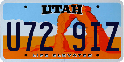 UT license plate U729IZ