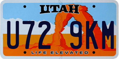 UT license plate U729KM