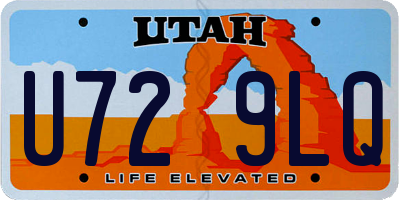 UT license plate U729LQ