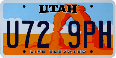 UT license plate U729PH