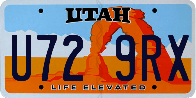 UT license plate U729RX