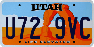 UT license plate U729VC